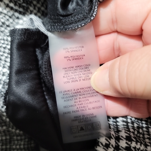 David Lerner Slim Track Jogger with Trim Small Houndstooth Red Stripe Evereve - Picture 12 of 12